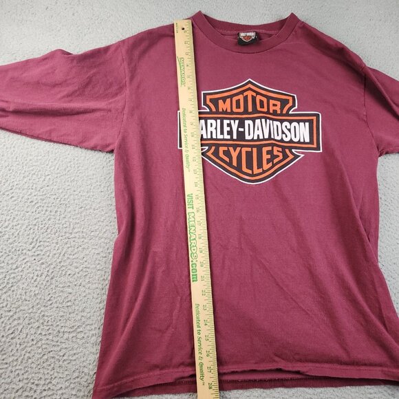 Harley Davidson Shirt Large Texas Independence College Station Long Sleeve Logo - Picture 6 of 11